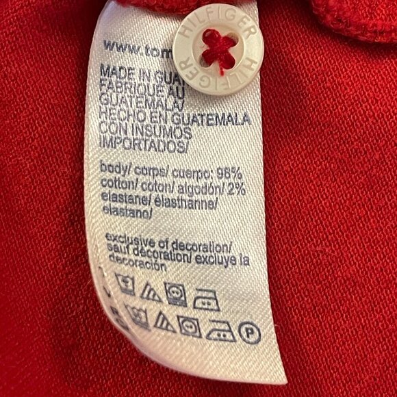 Tommy Hilfiger Polo Men's XL Red Short Sleeves Custom Fit - Picture 12 of 12